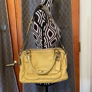Coach Yellow Leather Shoulder Bag